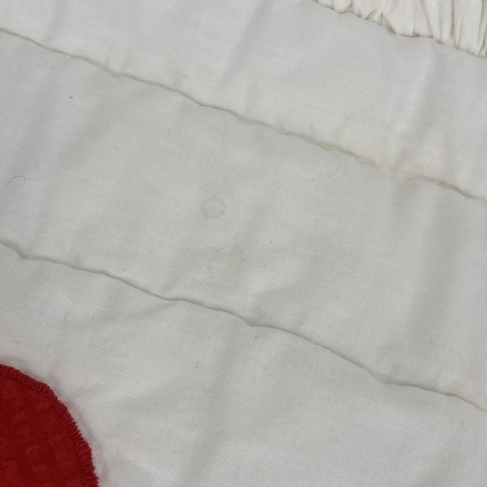 Vintage Handmade Butterfly & Flower Baby Blanket Quilt 39x39